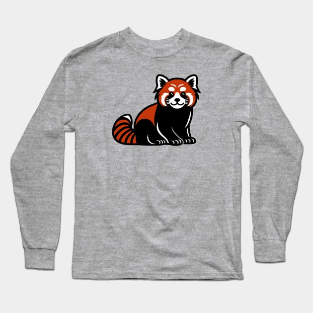 Red Panda Long Sleeve T-Shirt by KayBee Gift Shop